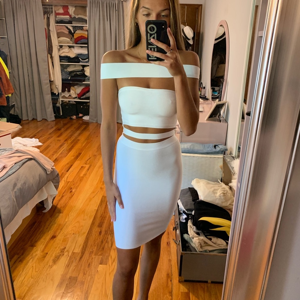 Bebe white dress